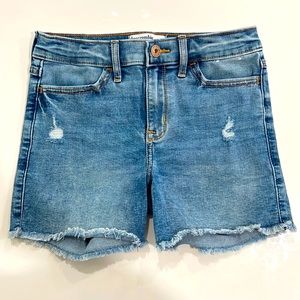 High rise bike denim shorts for girls - size 11/12